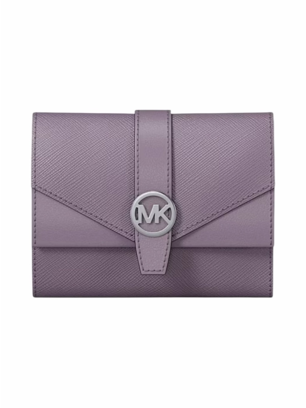 Michael Kors Greenwich Medium Leather Tri-Fold Wallet In Lilac NWT